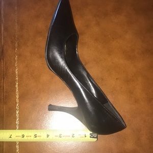 BCBGIRLS black leather high heels